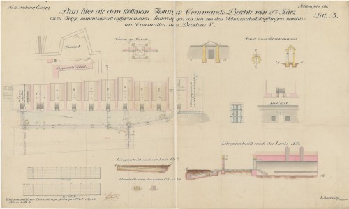 K. K. Festung Essegg. Plan über dem löblichen Festungs Commando Befehle von 18-ten März 1838...   / Libaschinsky.