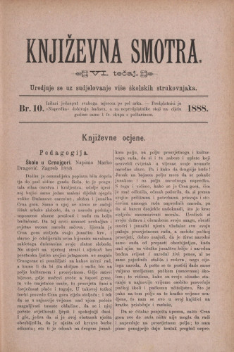 Književna smotra : mjesečna priloga k 