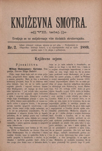 Književna smotra : mjesečna priloga k 