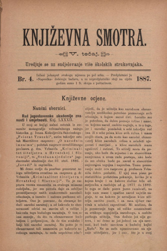 Književna smotra : mjesečna priloga k 