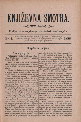 Književna smotra : mjesečna priloga k 