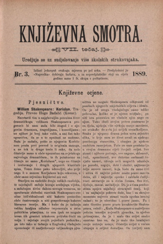 Književna smotra : mjesečna priloga k 