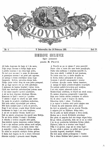 Slovinac : list za knjigu, umjetnost i obrtnost : 4,4(1881) / odgovorni urednik Niko Skorsur.