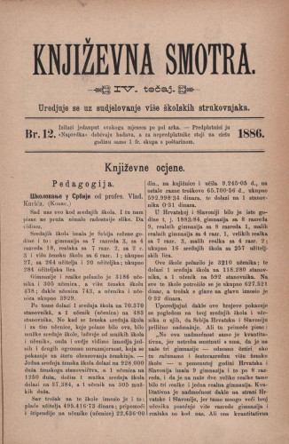 Književna smotra : mjesečna priloga k 