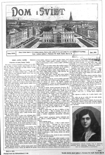 Dom i sviet   : ilustrovani list za zabavu, pouku i viesti dnevnih dogadjaja, javnom i društvenom životu, umjetnosti i znanosti, trgovini, obrtu, glazbi i kazalištu : 26,11(1913)  / urednik Stjepan Kugli.