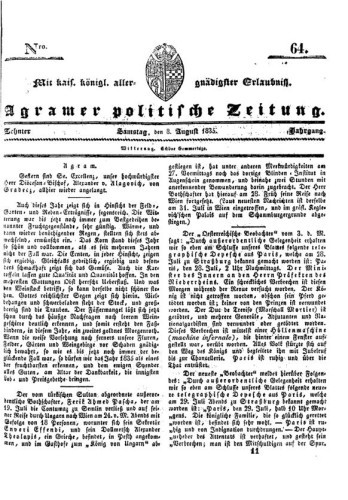Agramer politische Zeitung : 10,64(1835) / Verlager und Redacteur Franz Stauduar und Ferd. Rosenau.