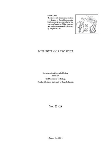 Acta botanica Croatica : 82,1(2023) / editors-in-chief Nenad Jasprica, Mirta Tkalec.