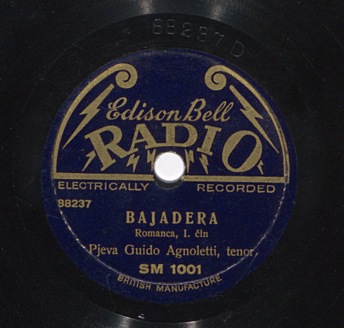 Bajadera : romanca, 1. čin / pjeva Guido Agnoletti, tenor.