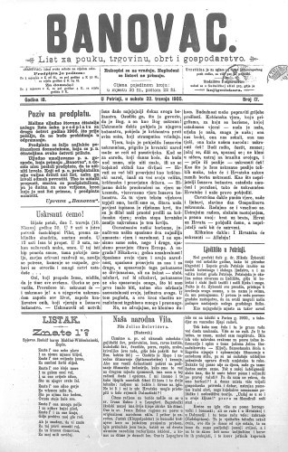 Banovac  : list za pouku, trgovinu, obrtnost i gospodarstvo : 18,17(1905) / odgovorni urednik Dragutin Benko.