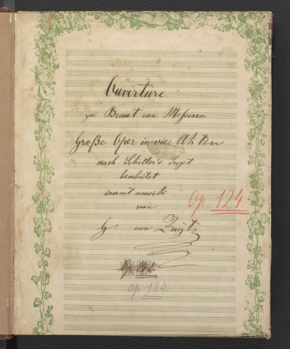 Braut von Messina : (Romilda di Messina) : velika opera u 4 čina : part. / skladbe Ivana pl. Zajca