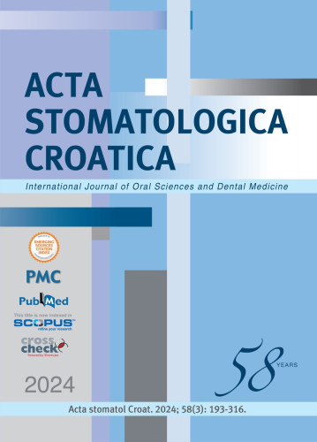 Acta stomatologica Croatica : 58,3(2024) / editor-in-chief Hrvoje Brkić.
