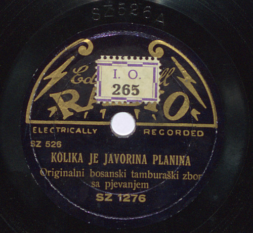 Kolika je Javorina planina / originalni bosanski tamburaški zbor sa pjevanjem.