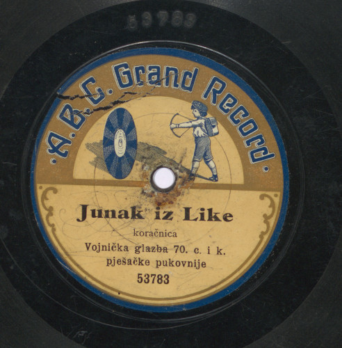 Junak iz Like : koračnica  / [izvodi] Vojnička glazba 70. c. i k. pješačke pukovnije