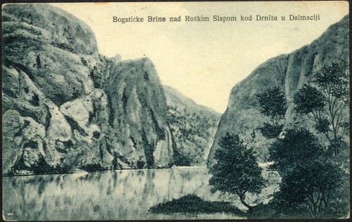 Bogatičke Brine nad Roškim slapom kod Drniža u Dalmaciji : Roški slap.