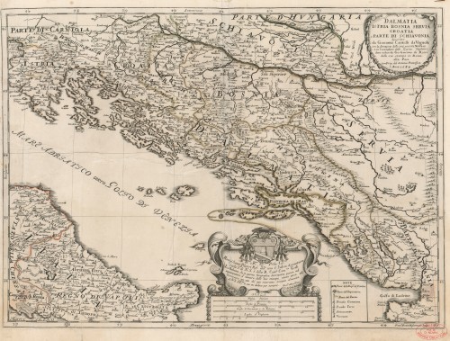 Dalmatia Istria Bosnia Servia Croatia e parte di Schiavonia / descritte da Giacomo Cantelli da Vignola.