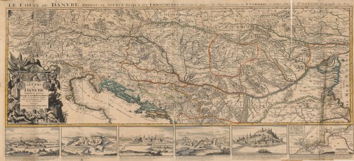 Le cours du Danube depuis sa source jusqu'a ses embouchures / par le Sr. Sanson ; chez H. Iaillot ; dressé sur les memoires... P. Coroneli et autres.