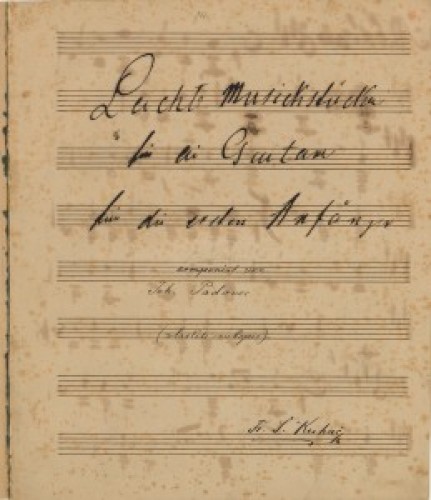 Leichte Musikstücke : für die Guitare : für die ersten Anfänger / componirt von Joh. Padovec.