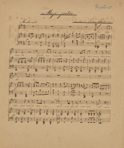 Moje jutro /sastavio Ivan Padovac ; [tekst Ljudevit Vukotinović].