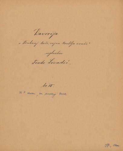 Bubanj tuče vojna trublja zvuče : davorija / [Ferdo Livadić].