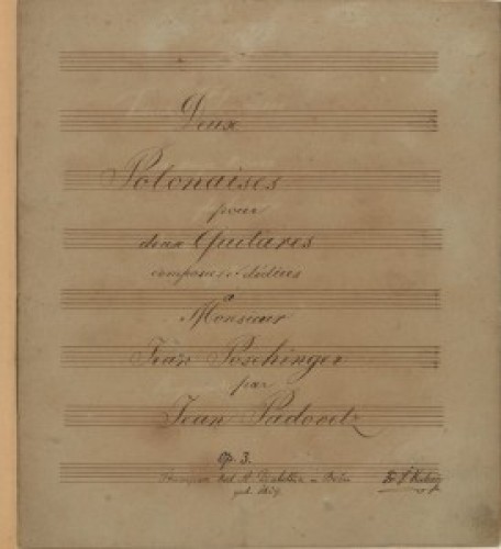 Deux polonaises : pour deux guitares : op. 3 / composées ... par Jean Padovetz.