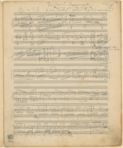 Fantasia - Impromptu   : op. 27  / [Blagoje Bersa].