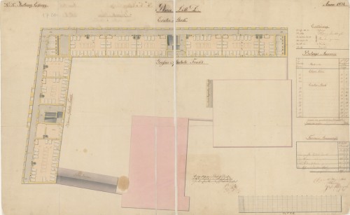 K. K. Festung Essegg. Project Plan des Ersten Stockes... /