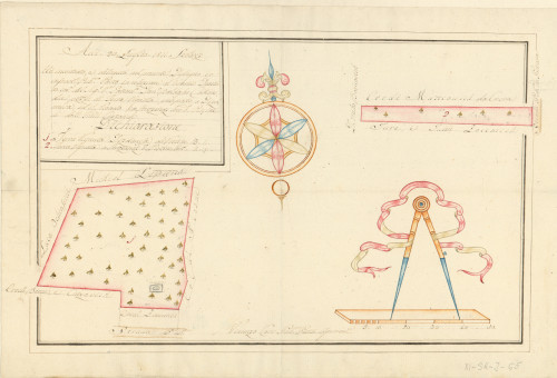 Disegno di due pezzi di terra vignata, l' una a Disdarussa et il seconda in Strozanaz loco detto Piscine du dei fratelli Cnesovich   / Vicenco Corir.