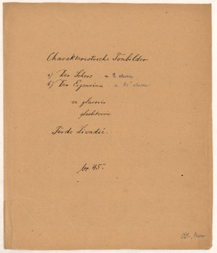 Charakteristische Tonbilder  : componirt für Klavier / von Ferd. Wiesner (Ferdo Livadić)
